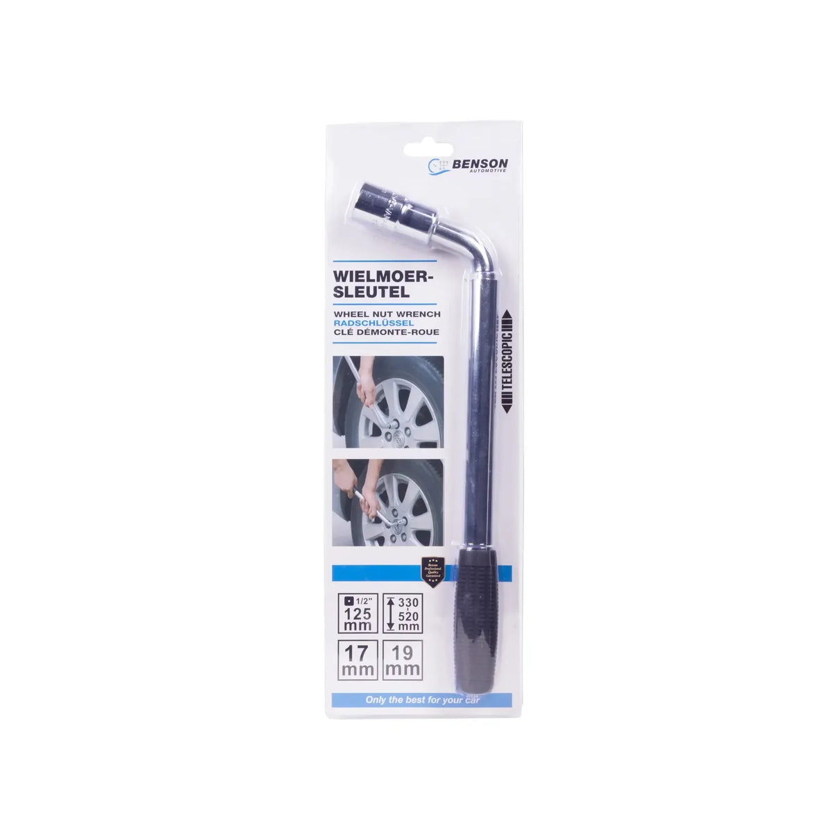 Benson Automotive Wielmoersleutel telescopisch 17 + 19 mm