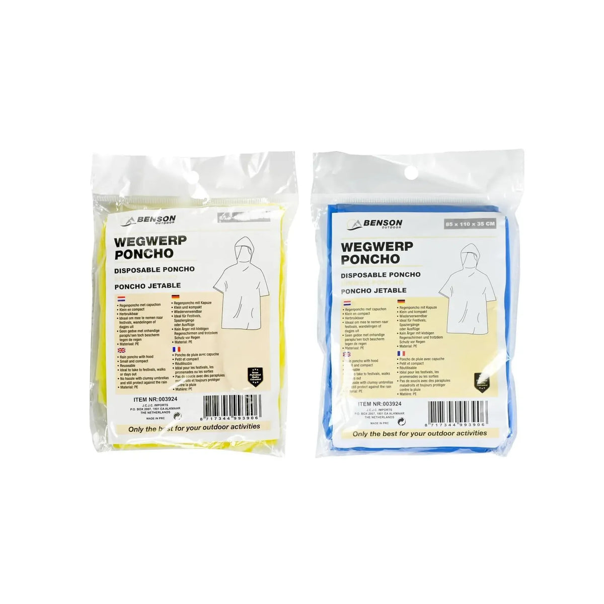 Benson Outdoor Poncho wegwerp mix