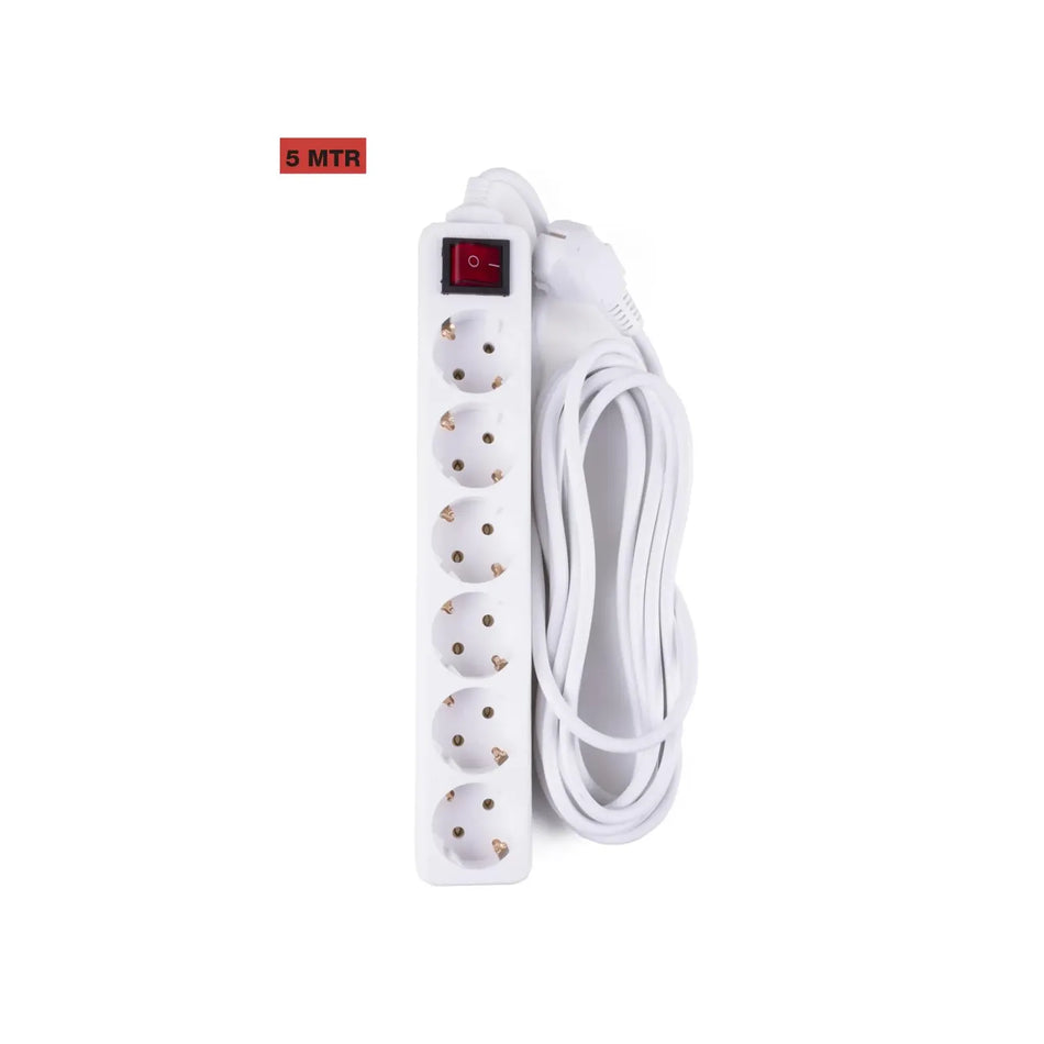 Benson Electric Stekkerdoos 6-voudig + RA + schakelaar 5 m