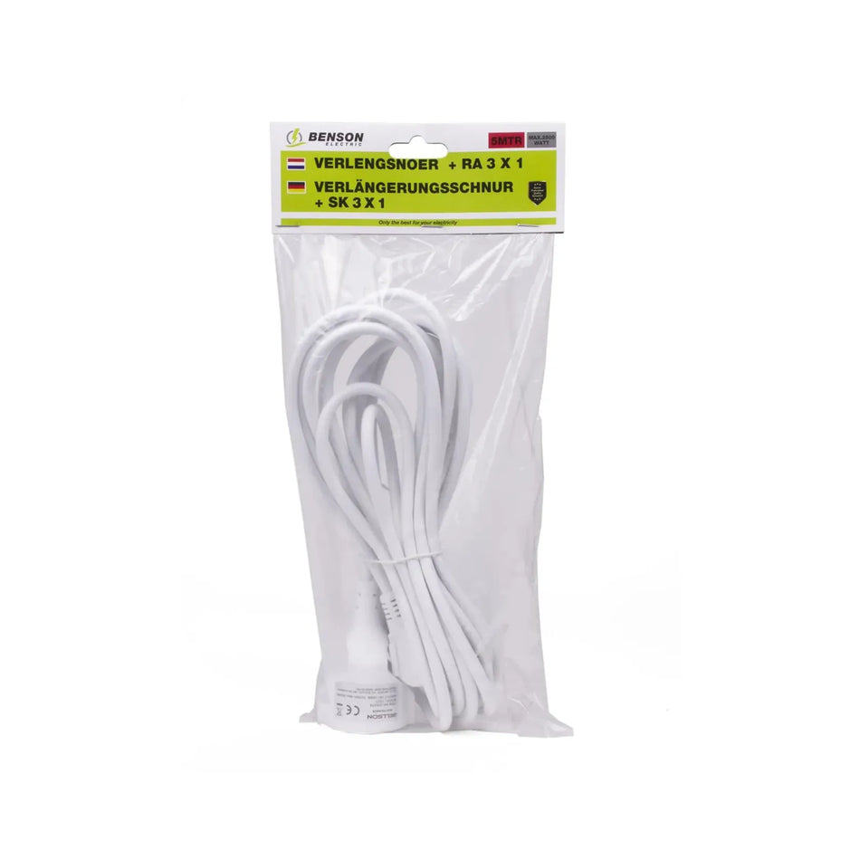 Benson Electric Verlengsnoer + RA 3 x 1.0 5 m
