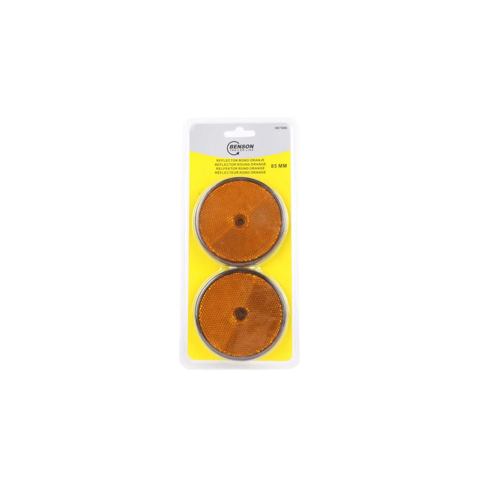 Benson Automotive Reflector rond oranje 85 mm 2 dlg E4