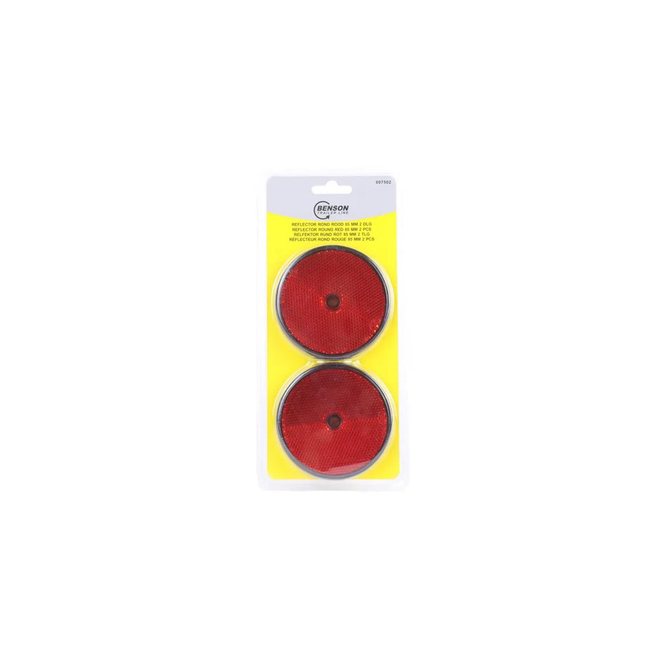 Benson Automotive Reflector rond rood 85 mm 2 dlg E4