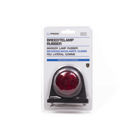 Benson Automotive Breedtelamp rubber 72 mm rood/wit e keur