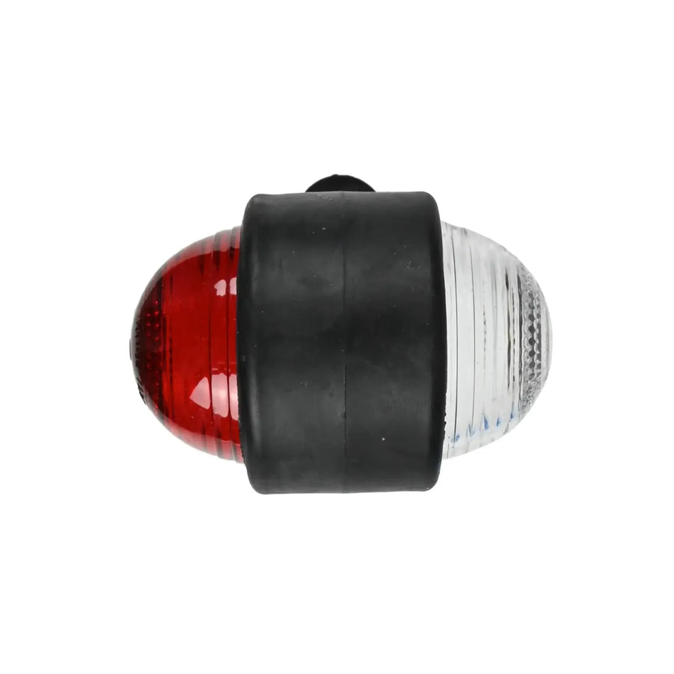 Benson Automotive Breedtelamp rubber op steel 125 mm rood/wit e keur 12V