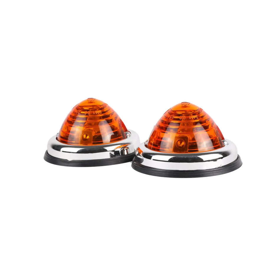 Benson Automotive Zijlamp chrome oranje 70 mm 2 dlg E9