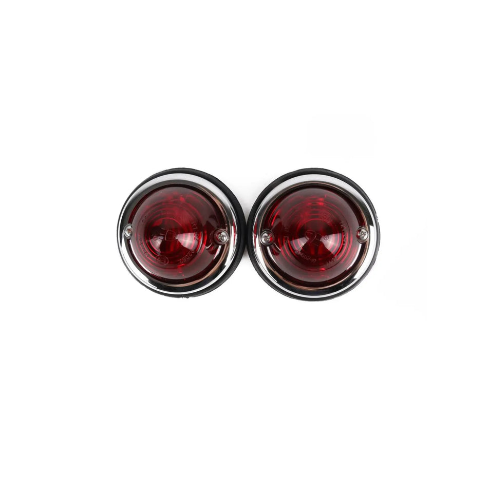 Benson Automotive Zijlamp chroom rood 70 mm 2 dlg E9