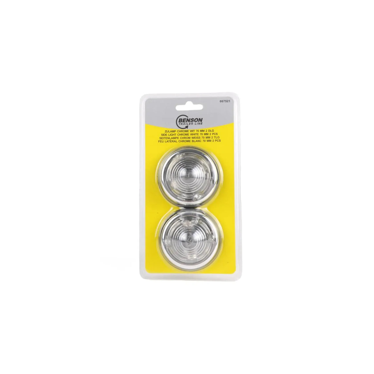 Benson Automotive Zijlamp chrome wit 70 mm 2 dlg E9