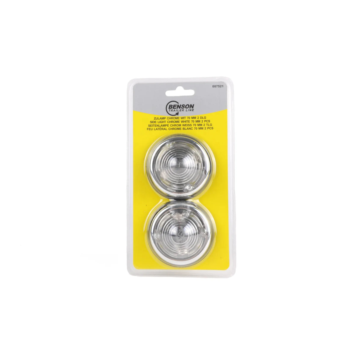 Benson Automotive Zijlamp chrome wit 70 mm 2 dlg E9