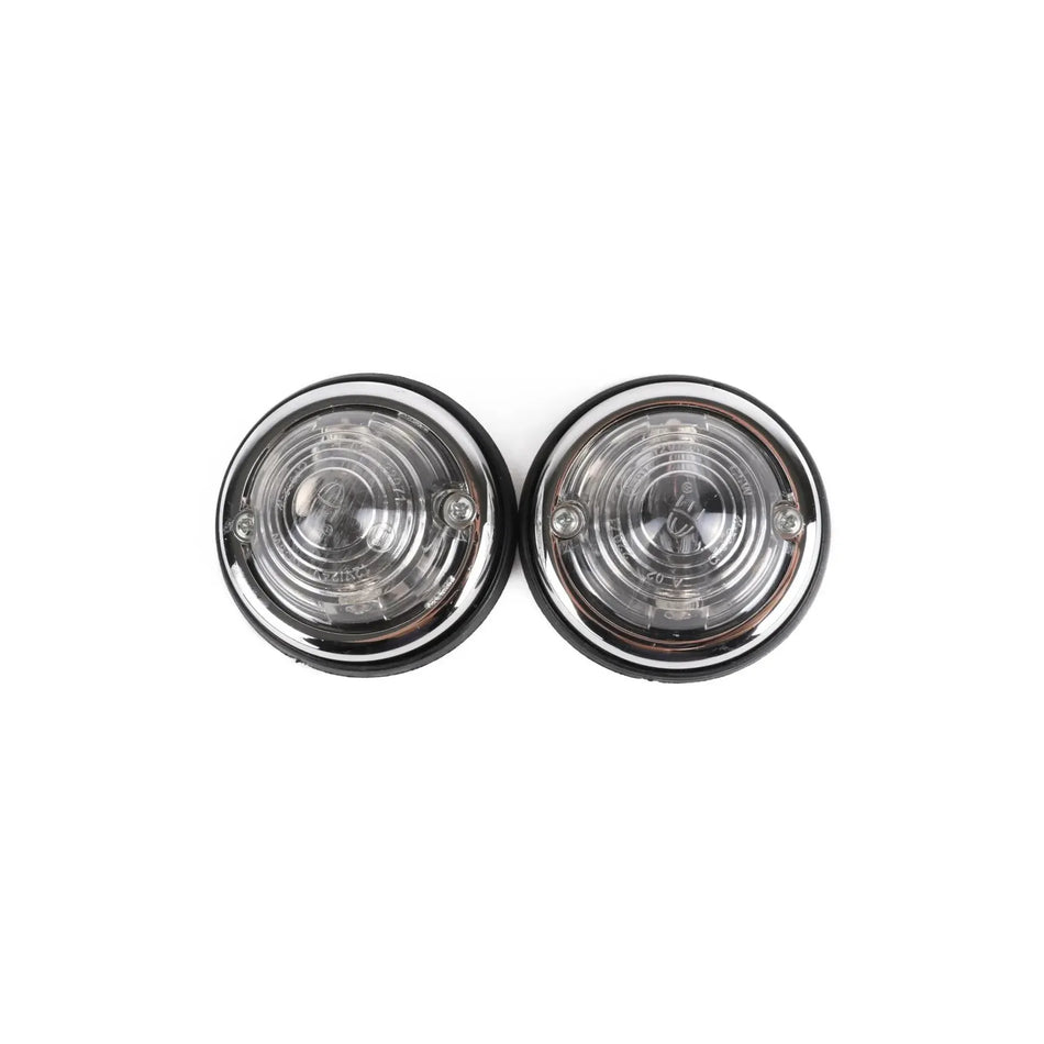 Benson Automotive Zijlamp chrome wit 70 mm 2 dlg E9