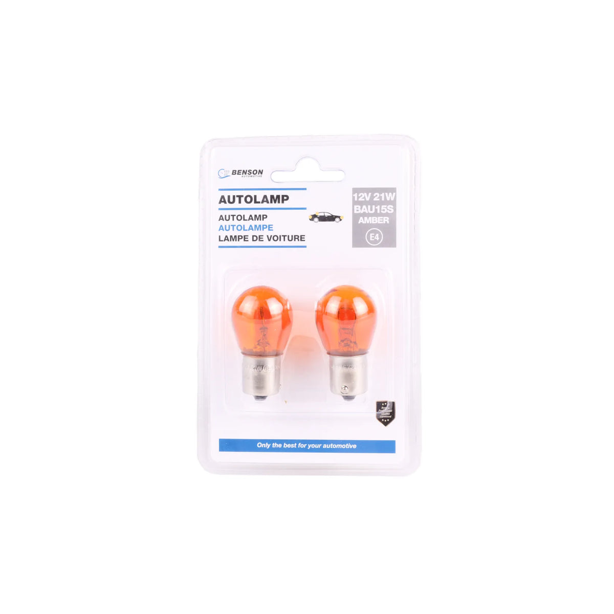 Benson Automotive Autolamp knipperlicht 12V/21 w/2 dlg bau15s amber E4