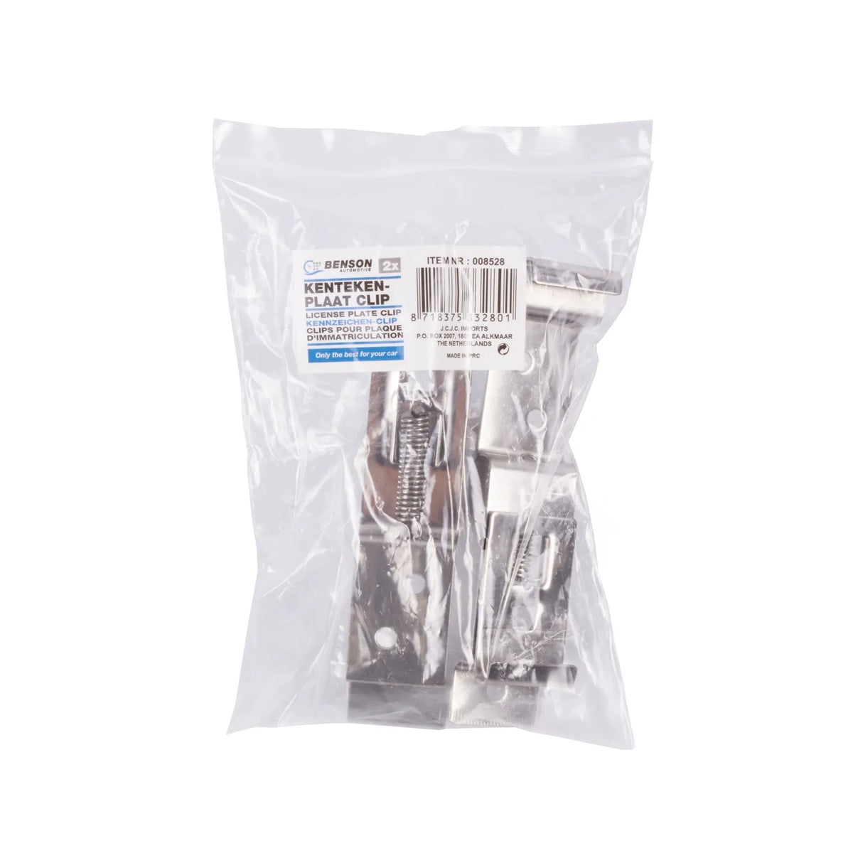 Benson Automotive Kentekenplaat clip 2-delig bulk