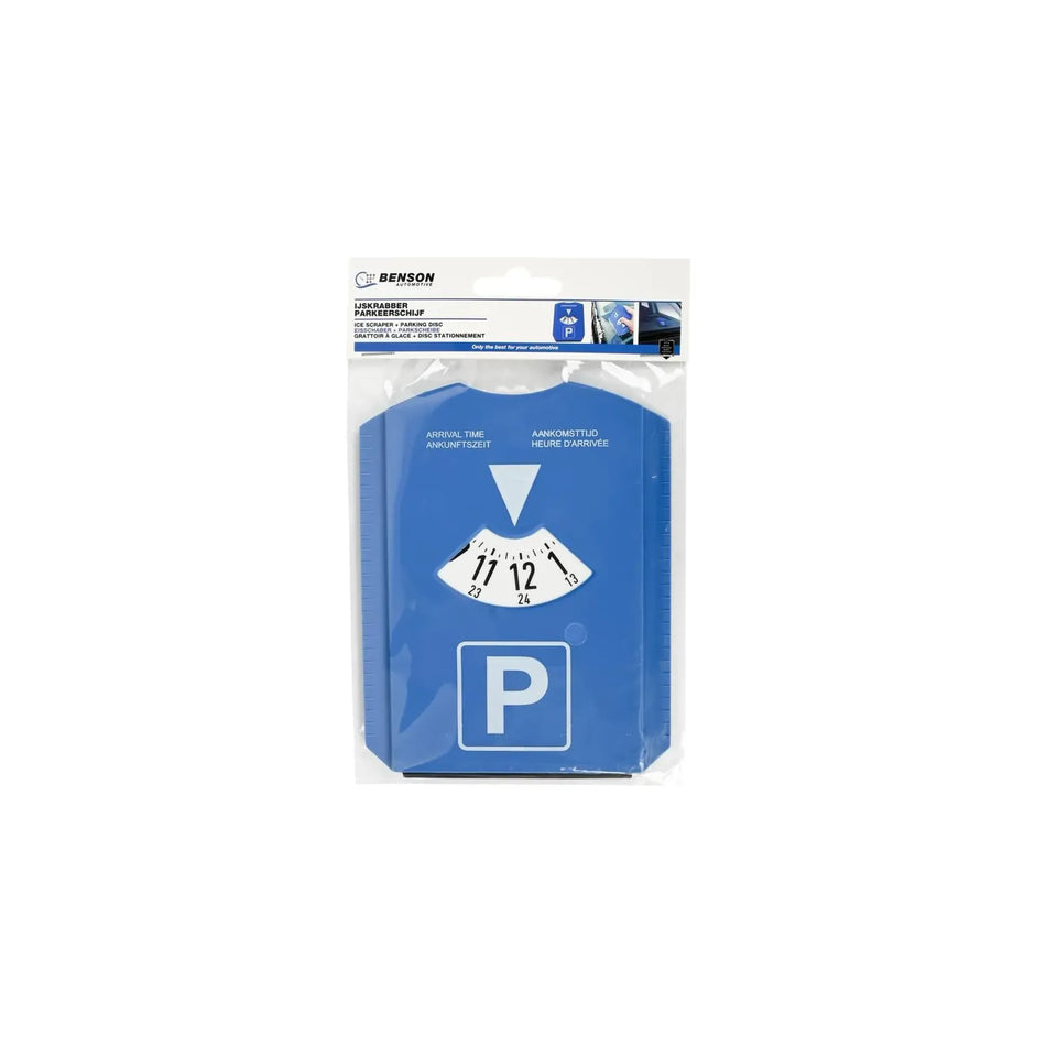 Benson Automotive Parkeerschijf + ijskrabber 15.5 x 12 cm