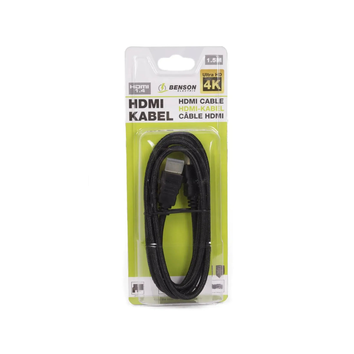 Benson Electric HDMI kabel 1.4 4k ultra hd gold plated 1.5 m