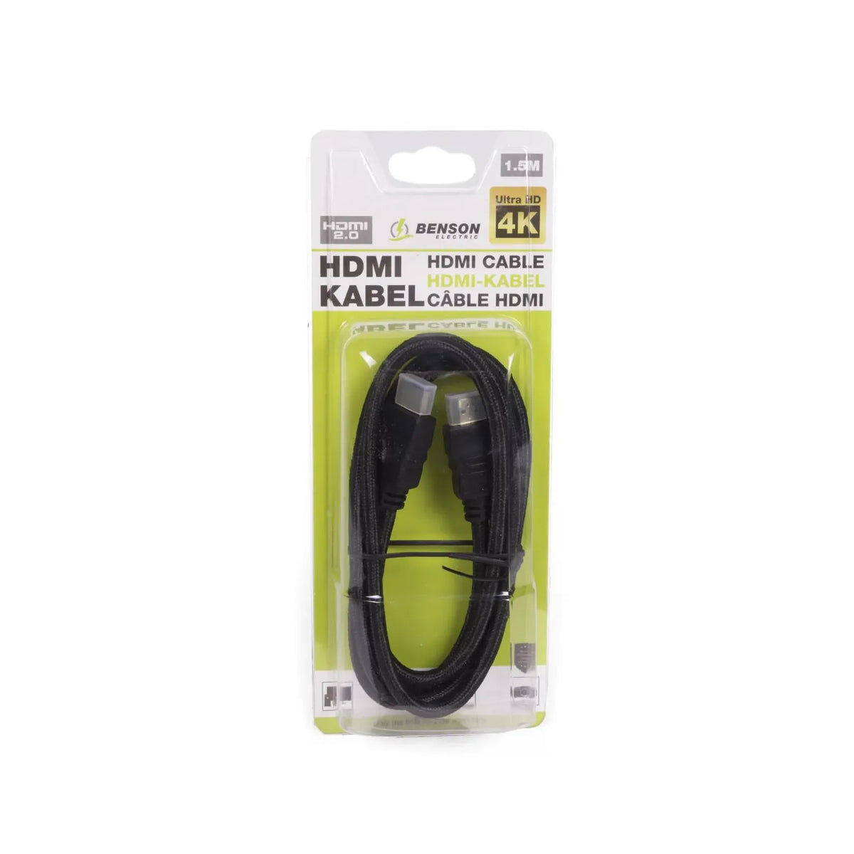 Benson Electric HDMI kabel 2.0 4k ultra hd gold plated 1.5 m