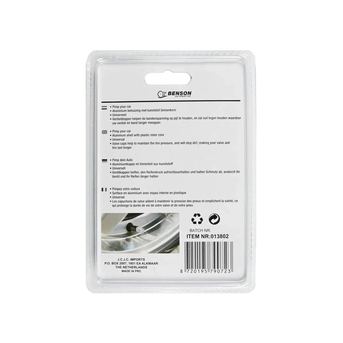 Benson Automotive Ventieldoppen 4 dlg aluminium