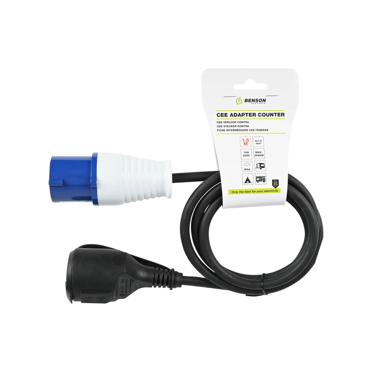 Benson Electric CEE verloop contra 1.5 mtr