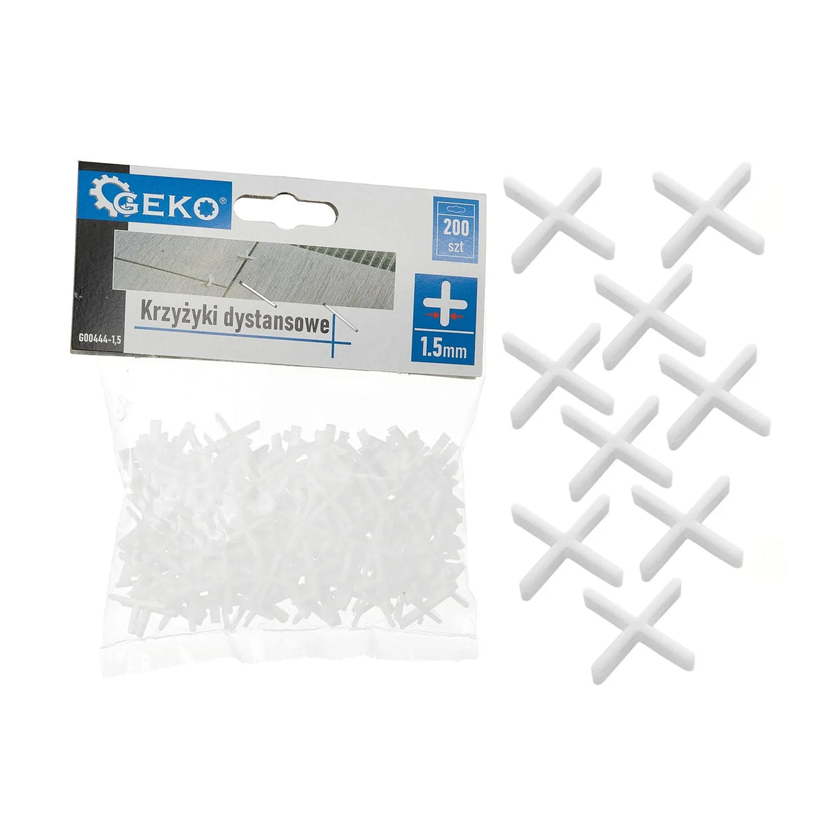 GEKO Tegelkruis 1,5 mm 200 stuks