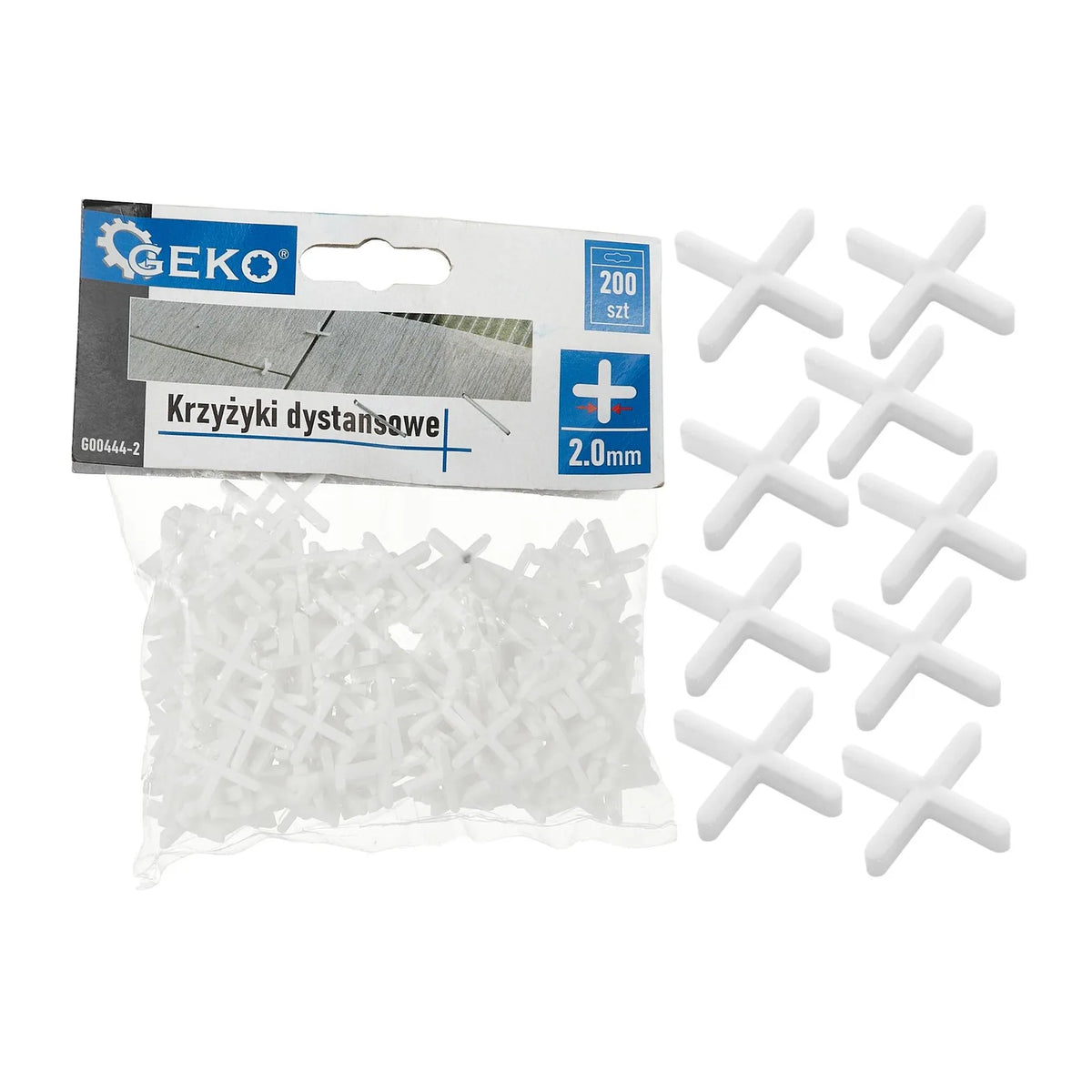 GEKO Tegelkruis 2,0 mm 200 stuks