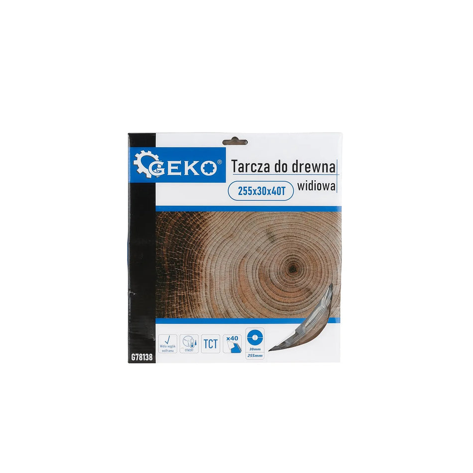 GEKO Cirkelzaagblad 255x30 mm 40T Carbide met Montagegaten