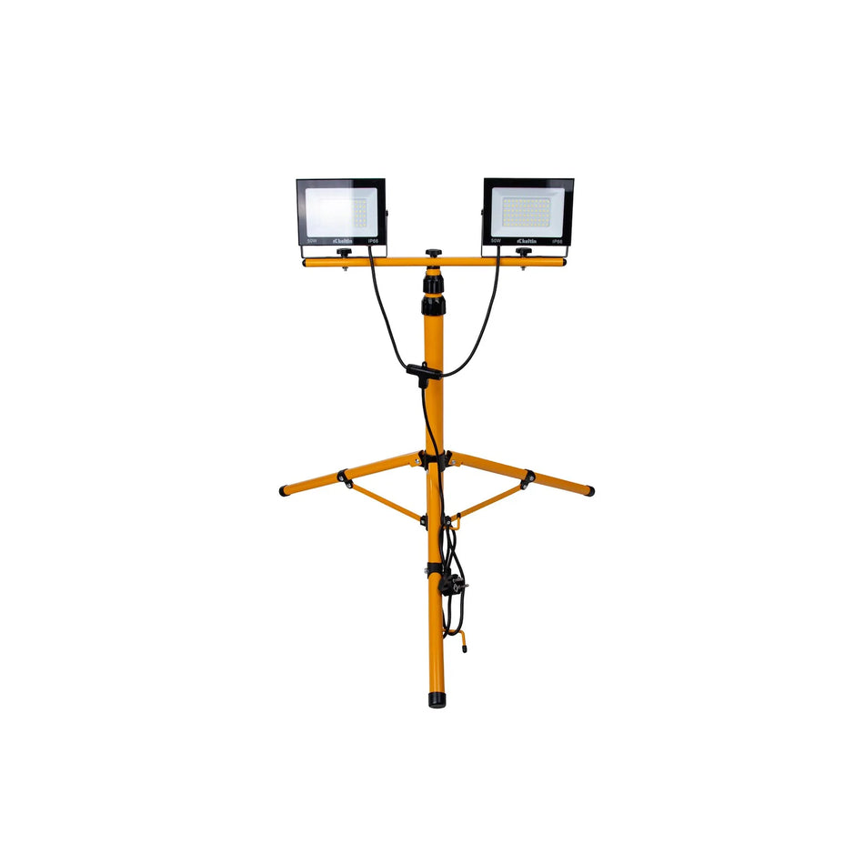 Keltin LED floodlight met telescopisch bouwstatief 2x50 W 6500K koud wit