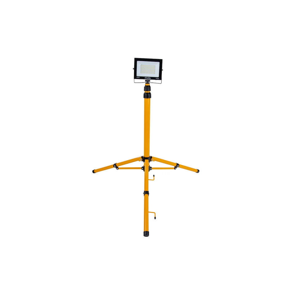 Keltin LED bouwlamp 50 W met verstelbare telescopische standaard 160 cm koud wit 6500K