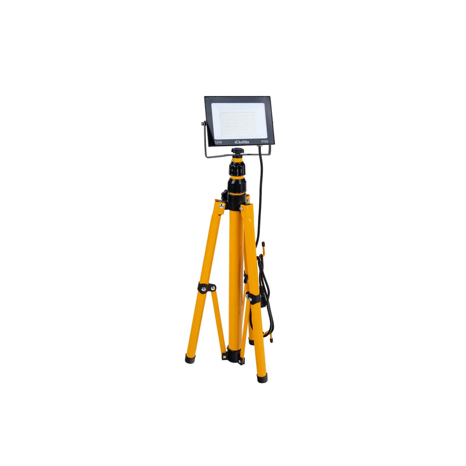 Keltin LED bouwlamp met telescopisch bouwstatief 50 W neutraal wit 4500K
