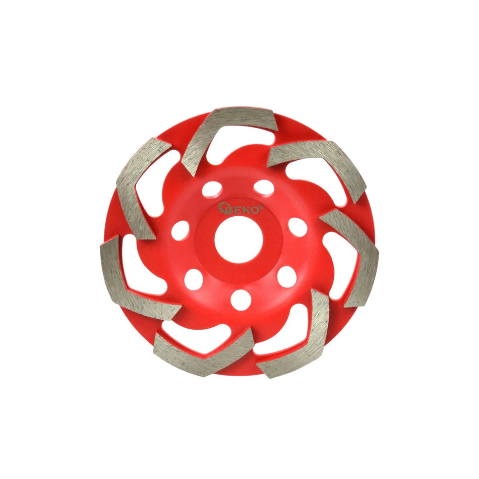 GEKO Diamant turbo slijpcup voor beton 125mm 5mm rood