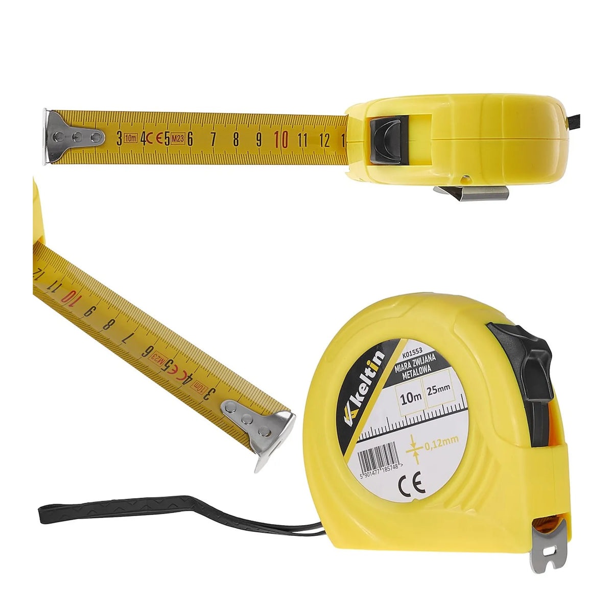 Keltin Rolmaat met carbonstalen meetlint 10m x 25 mm