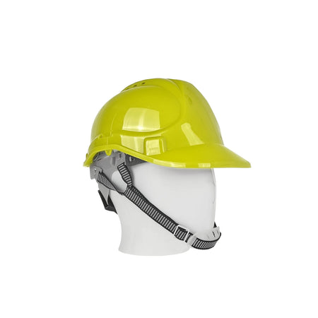 GEKO Veiligheidshelm met verstelbare draaiknop geel 53 - 62 cm