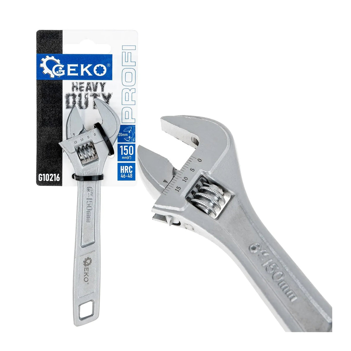 GEKO Instelbare steeksleutel 0 - 20 mm PROFI 150 mm
