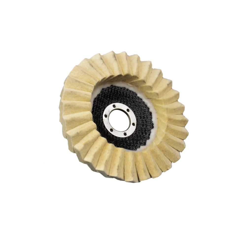 GEKO Polijstwiel van witte wol 125 mm rond