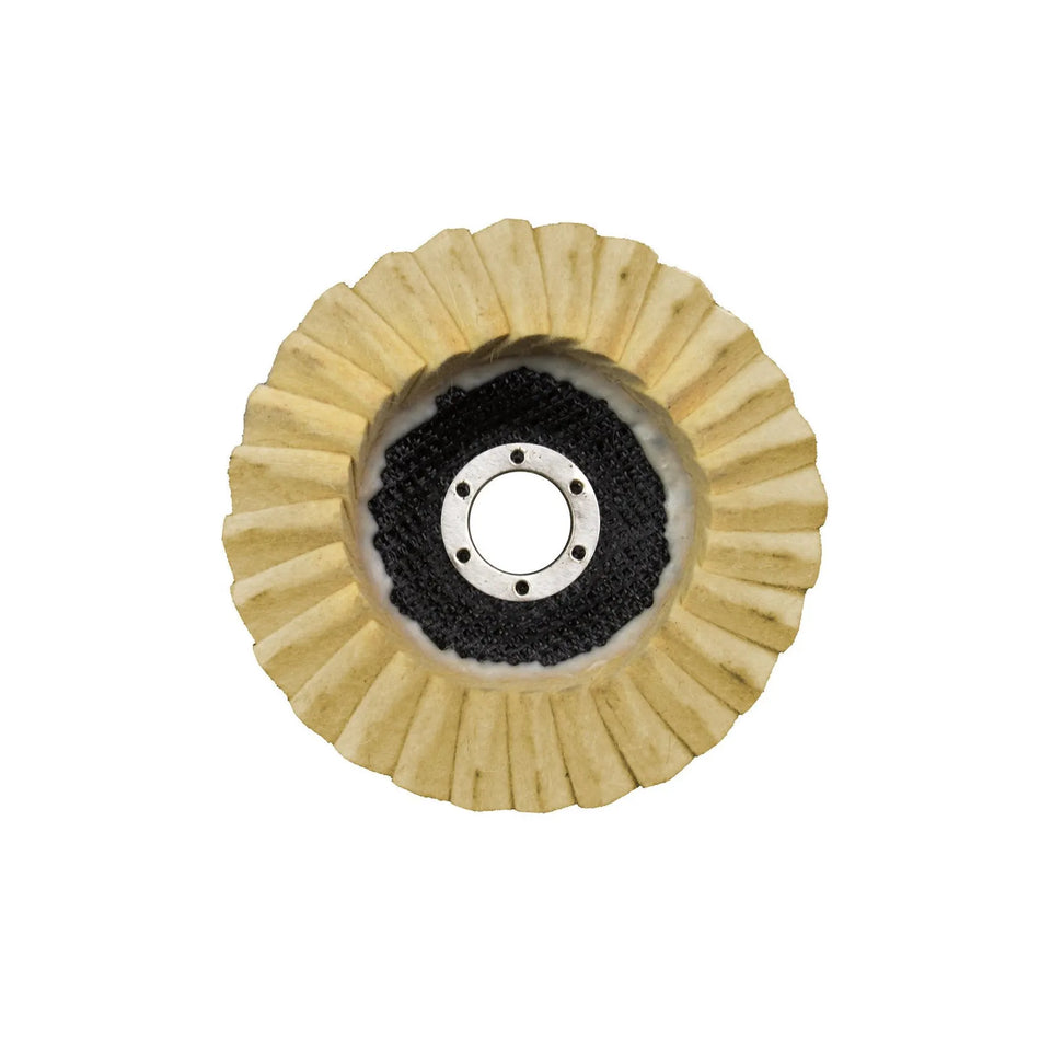 GEKO Polijstwiel van witte wol 125 mm rond