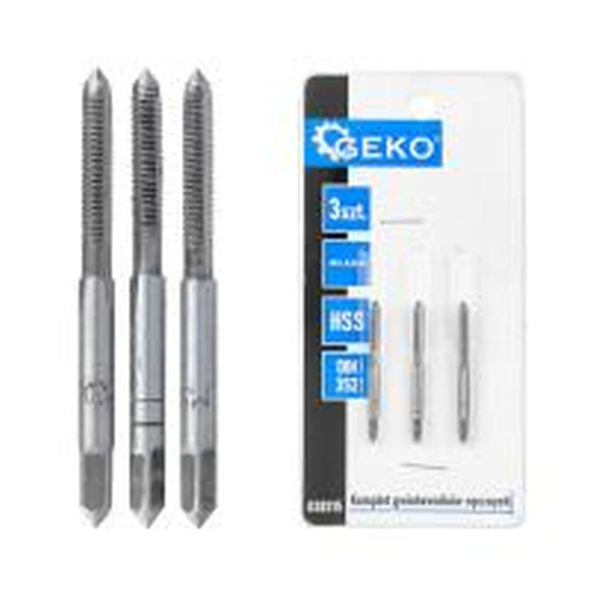 GEKO Handtappenset M3x0,5 mm 3-delig HSS DIN 352