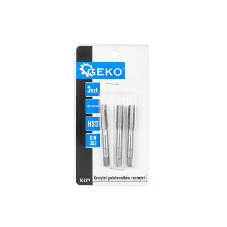 GEKO Handtappen set voor binnendraad M8x1,25 mm 3-delig HSS DIN 352