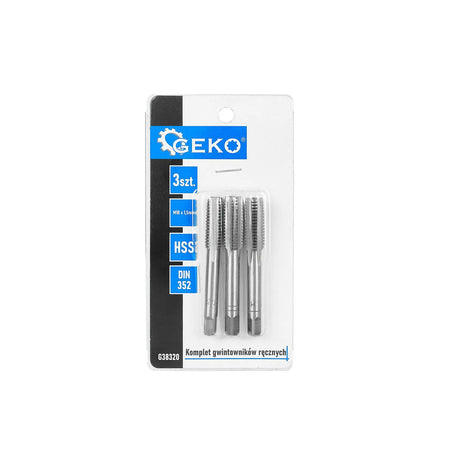 GEKO Handtappen set voor binnendraad M10x1,5 mm 3-delig HSS DIN 352