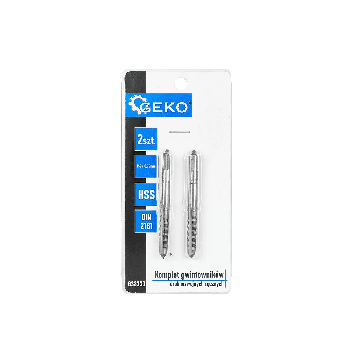 GEKO Handtappen voor fijn draad M6x0,75 mm HSS 2-delig