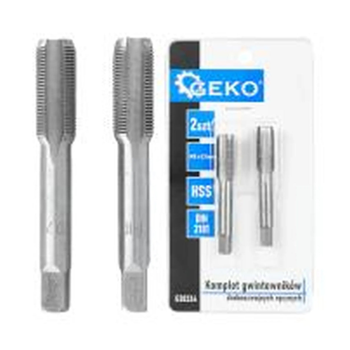 GEKO Fijne handtappen M10x0,75 mm set 2 stuks HSS
