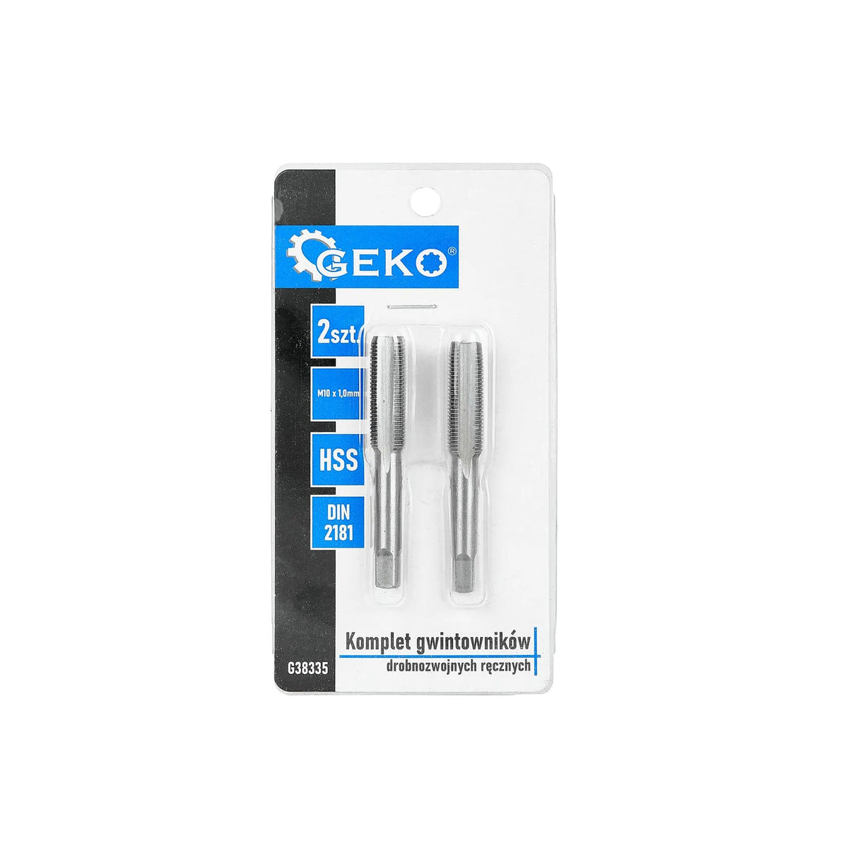 GEKO Fijne draad handtappen set 2 stuks M10x1,0 mm HSS