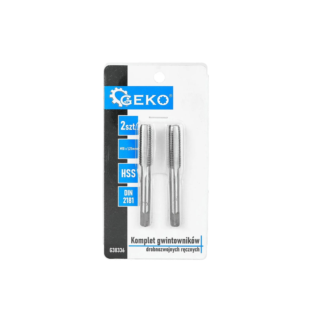 GEKO Fine draad handtappen set 2 stuks M10x1,25 mm HSS