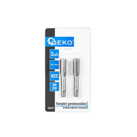 GEKO Fine thread handtappen set 2 stuks M12x1,0 mm HSS