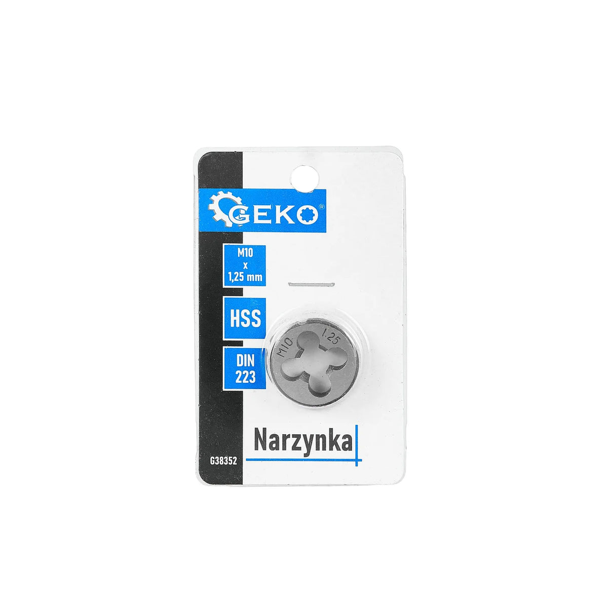 GEKO Narzynka voor buitendraad M10x1,25 mm HSS DIN 223