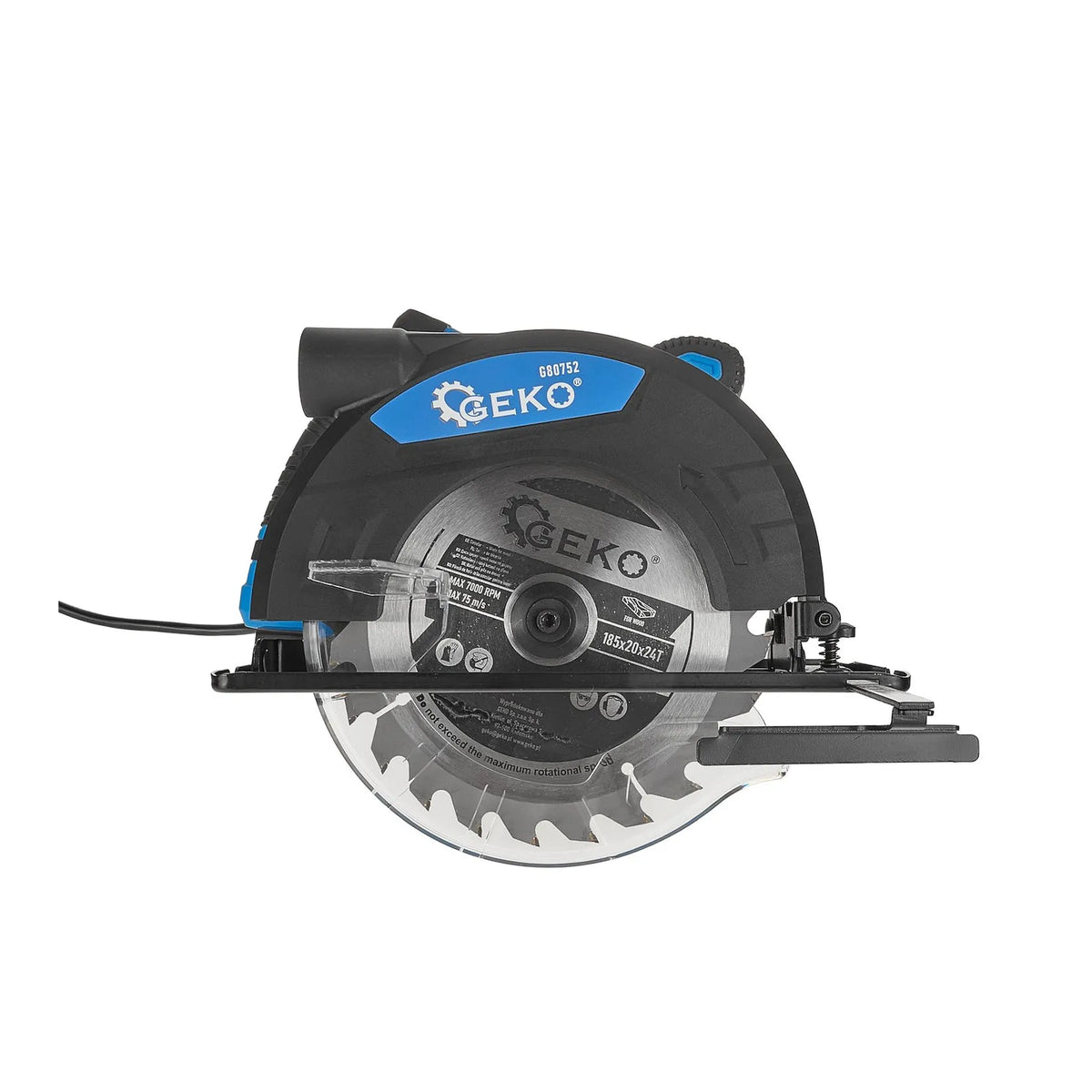 GEKO Cirkelzaag 1200 W 185 mm met stofafzuiging en diepte-instelling