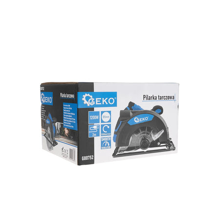 GEKO Cirkelzaag 1200 W 185 mm met stofafzuiging en diepte-instelling