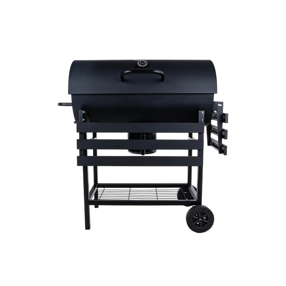 GEKO Barrel houtskoolgrill met deksel en thermometer 71x45 cm