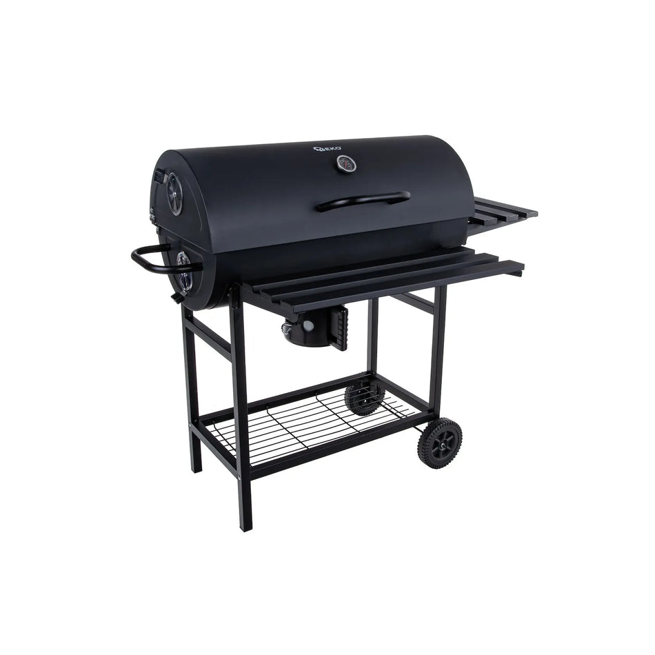 GEKO Barrel houtskoolgrill met deksel en thermometer 71x45 cm