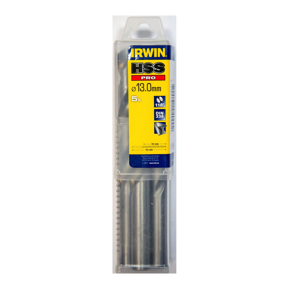 IRWIN Boor metaal hss din-338 13,0mm (5 stuks )