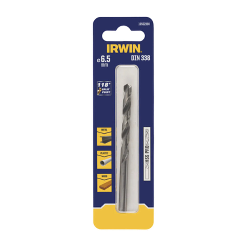 IRWIN Boor metaal hss din-338 6,5mm (1 stuks )