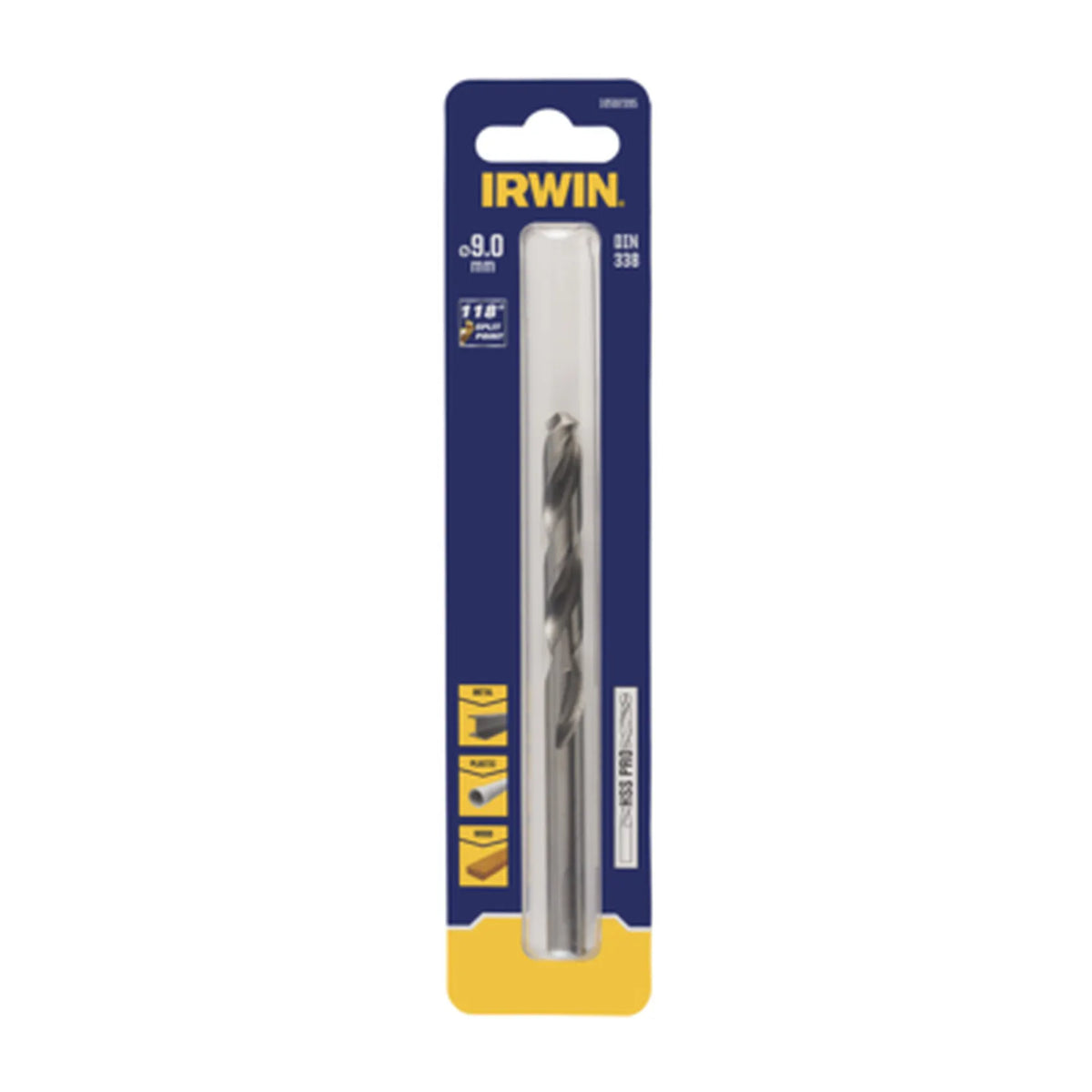 IRWIN Boor metaal hss din-338 9,0mm (1 stuks )