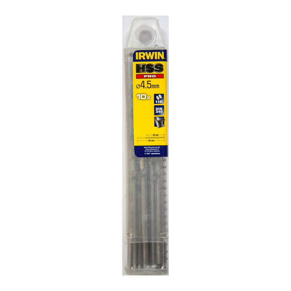 IRWIN Boor metaal lange 4,5 x 130mm (10 stuks )
