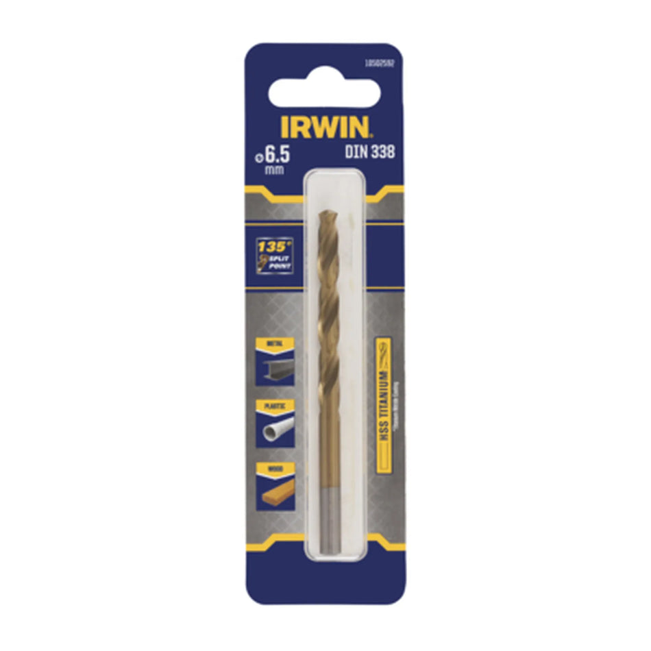 IRWIN Boor metaal tytan 6,5mm